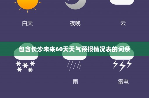 包含长沙未来60天天气预报情况表的词条