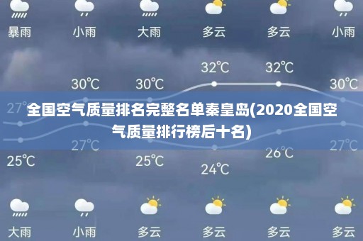 全国空气质量排名完整名单秦皇岛(2020全国空气质量排行榜后十名)