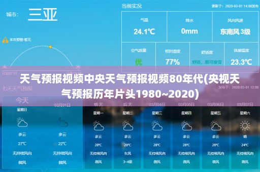 天气预报视频中央天气预报视频80年代(央视天气预报历年片头1980~2020)