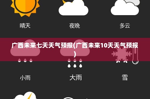 广西未来七天天气预报(广西未来10天天气预报)