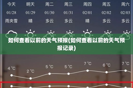 如何查看以前的天气预报(如何查看以前的天气预报记录)