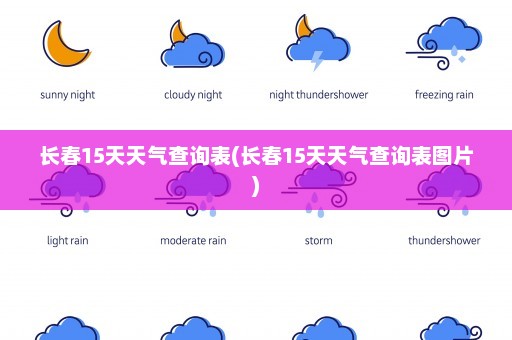 长春15天天气查询表(长春15天天气查询表图片)