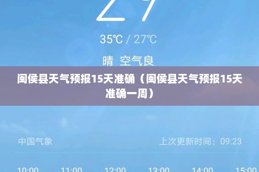 闽侯县天气预报15天准确（闽侯县天气预报15天准确一周）