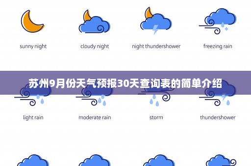 苏州9月份天气预报30天查询表的简单介绍