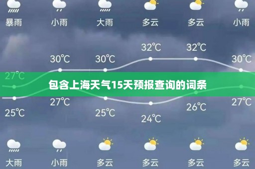 包含上海天气15天预报查询的词条