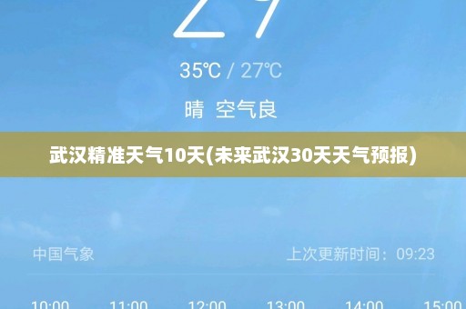 武汉精准天气10天(未来武汉30天天气预报)