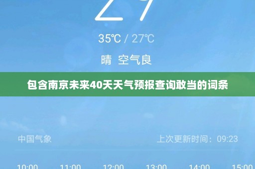 包含南京未来40天天气预报查询敢当的词条