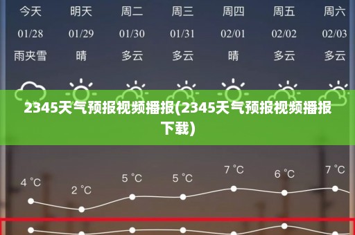 2345天气预报视频播报(2345天气预报视频播报下载)