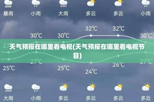 天气预报在哪里看电视(天气预报在哪里看电视节目)