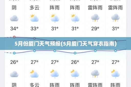 5月份厦门天气预报(5月厦门天气穿衣指南)