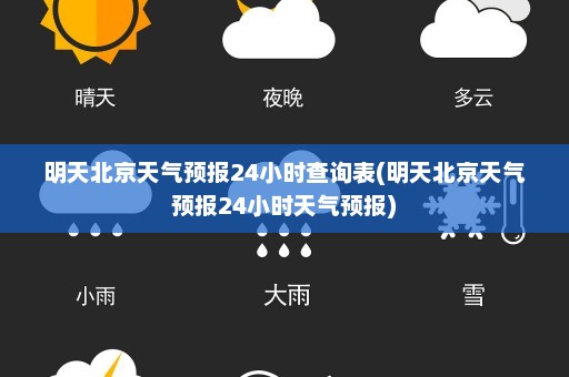 明天北京天气预报24小时查询表(明天北京天气预报24小时天气预报)