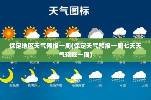 保定地区天气预报一周(保定天气预报一周七天天气预报一周)