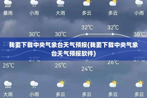 我要下载中央气象台天气预报(我要下载中央气象台天气预报软件)