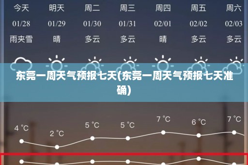 东莞一周天气预报七天(东莞一周天气预报七天准确)