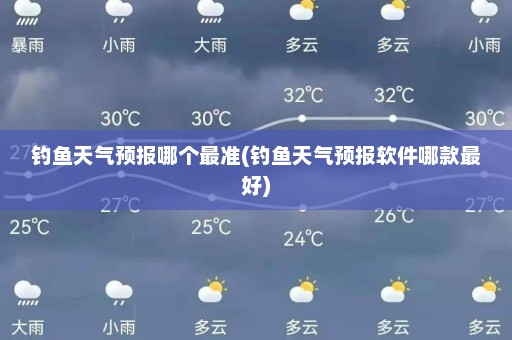 钓鱼天气预报哪个最准(钓鱼天气预报软件哪款最好)