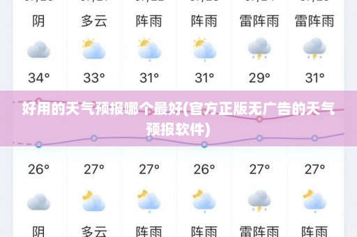 好用的天气预报哪个最好(官方正版无广告的天气预报软件)