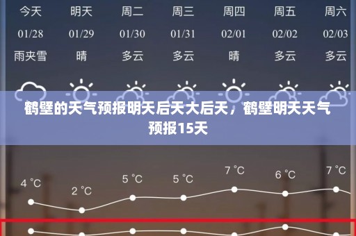 鹤壁的天气预报明天后天大后天，鹤壁明天天气预报15天