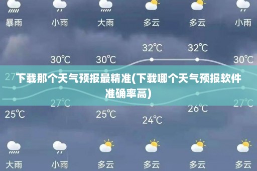 下载那个天气预报最精准(下载哪个天气预报软件准确率高)