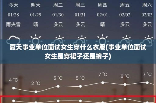 夏天事业单位面试女生穿什么衣服(事业单位面试女生是穿裙子还是裤子)