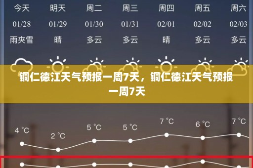 铜仁德江天气预报一周7天，铜仁德江天气预报一周7天