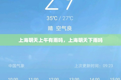 上海明天上午有雨吗，上海明天下雨吗