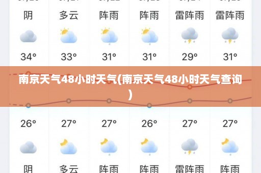 南京天气48小时天气(南京天气48小时天气查询)