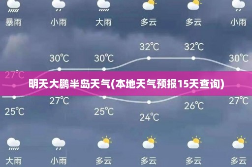 明天大鹏半岛天气(本地天气预报15天查询)