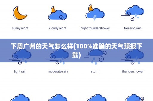 下周广州的天气怎么样(100%准确的天气预报下载)