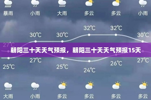 朝阳三十天天气预报，朝阳三十天天气预报15天