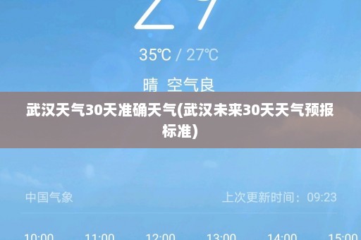 武汉天气30天准确天气(武汉未来30天天气预报标准)