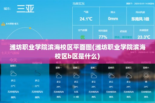 潍坊职业学院滨海校区平面图(潍坊职业学院滨海校区b区是什么)