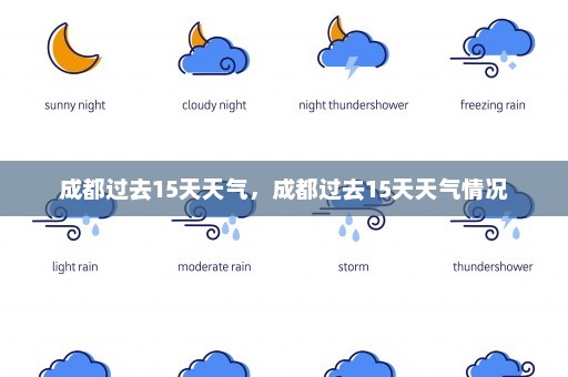 成都过去15天天气，成都过去15天天气情况