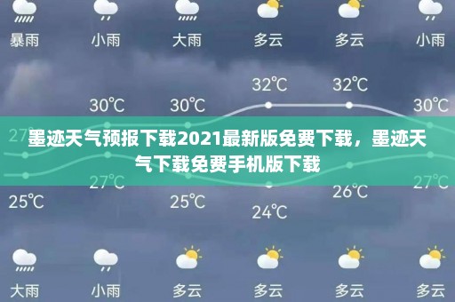 墨迹天气预报下载2021最新版免费下载，墨迹天气下载免费手机版下载