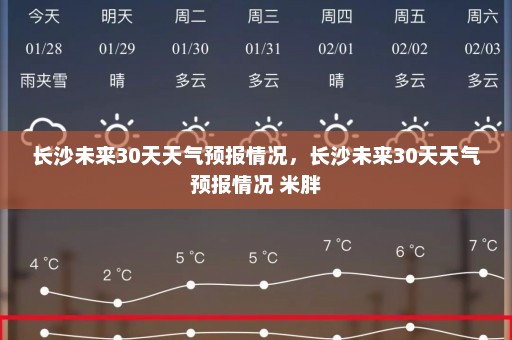 长沙未来30天天气预报情况	，长沙未来30天天气预报情况 米胖