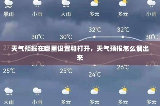 天气预报在哪里设置和打开，天气预报怎么调出来