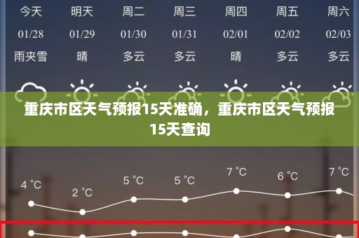 重庆市区天气预报15天准确，重庆市区天气预报15天查询