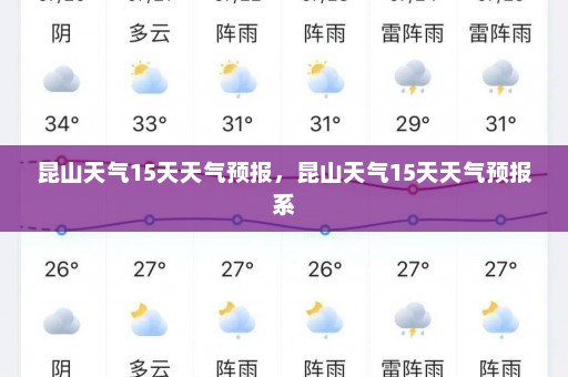 昆山天气15天天气预报	，昆山天气15天天气预报系