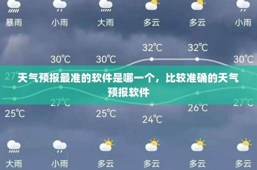 天气预报最准的软件是哪一个，比较准确的天气预报软件