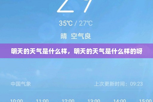 明天的天气是什么样	，明天的天气是什么样的呀