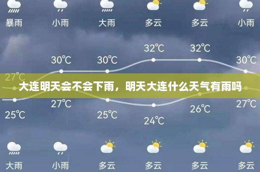 大连明天会不会下雨，明天大连什么天气有雨吗