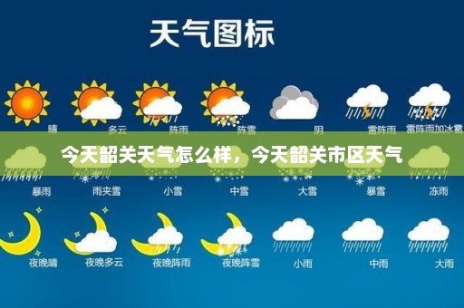 今天韶关天气怎么样，今天韶关市区天气