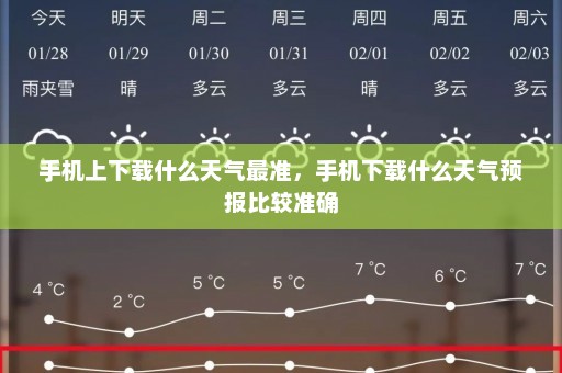 手机上下载什么天气最准，手机下载什么天气预报比较准确