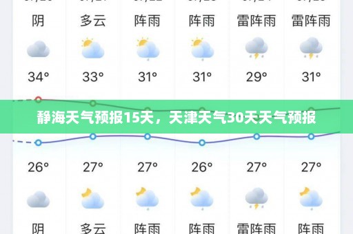 静海天气预报15天，天津天气30天天气预报