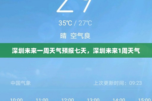 深圳未来一周天气预报七天，深圳未来1周天气