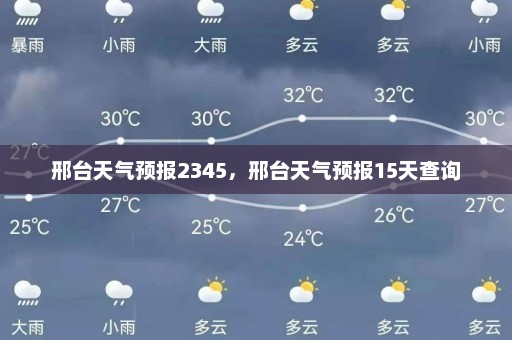 邢台天气预报2345，邢台天气预报15天查询