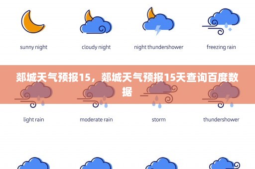 郯城天气预报15，郯城天气预报15天查询百度数据