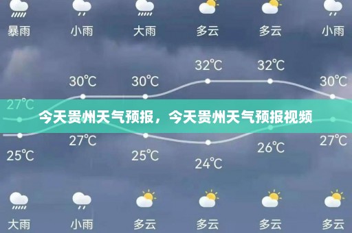 今天贵州天气预报，今天贵州天气预报视频