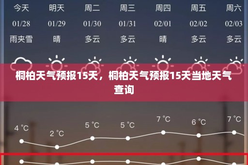 桐柏天气预报15天，桐柏天气预报15天当地天气查询