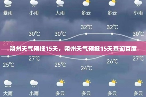 朔州天气预报15天，朔州天气预报15天查询百度