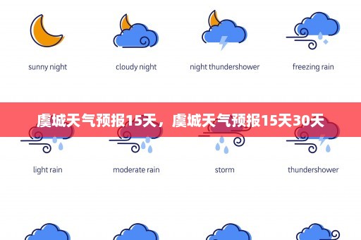 虞城天气预报15天，虞城天气预报15天30天